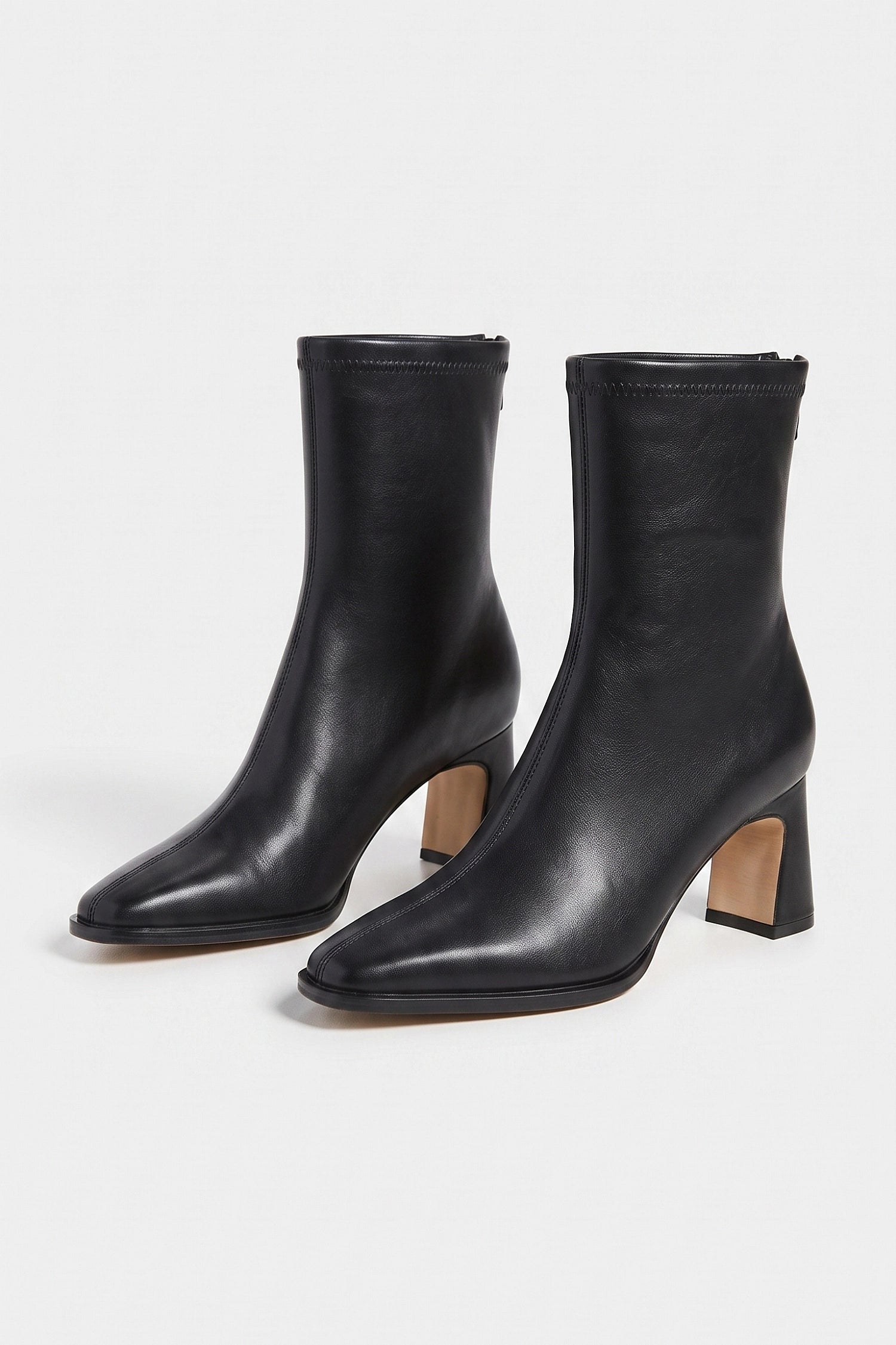 Women's Winter Square Toe Leather Ankle Boots