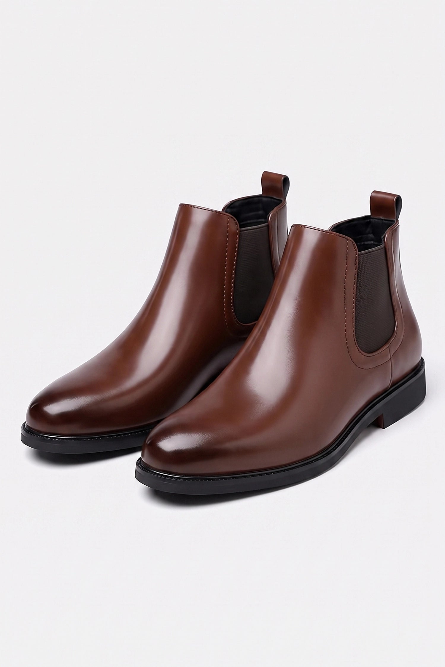 Men's Easy Wear Chelsea Boots with Low Block Heel