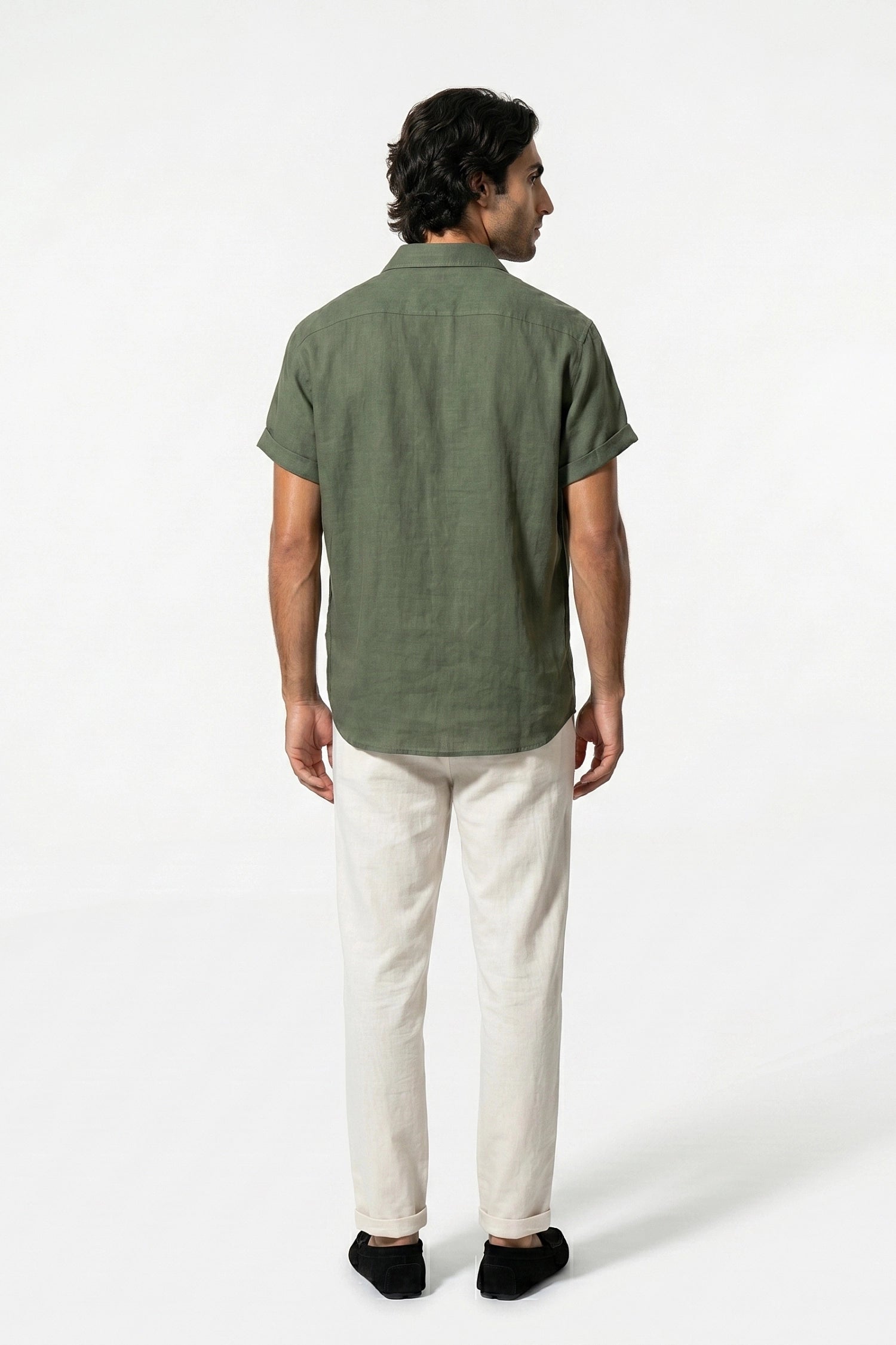 Caurelle | Men’s Shirt and Trousers Set Linen Look Comfort Summer Outfit