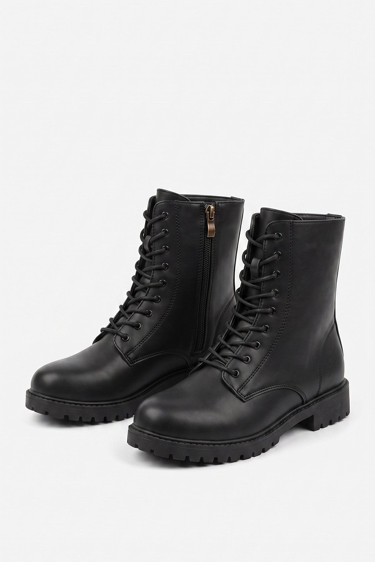 Women’s Winter Easy Wear Lace Up Ankle Boots with Side Zip