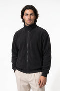 Men’s Winter Warm Fleece Cardigan Stand Collar Full Zip