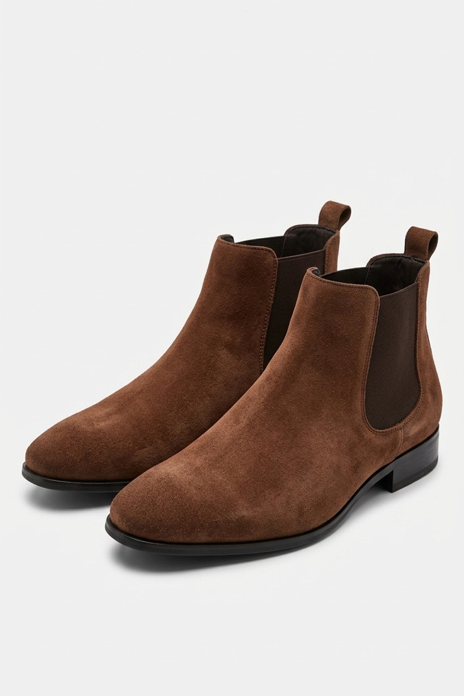 Men’s Winter Easy Wear Suede Chelsea Boots Low Heel