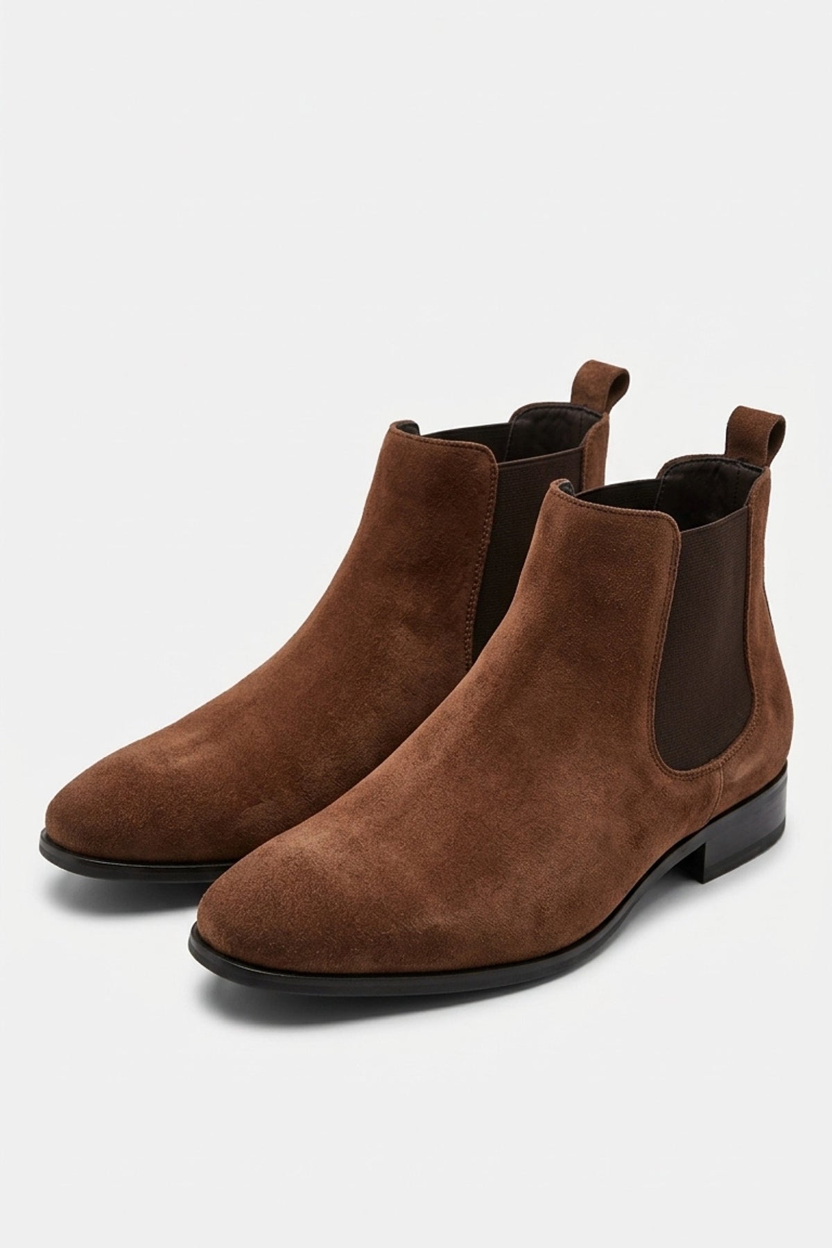 Men’s Winter Easy Wear Suede Chelsea Boots Low Heel