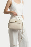 Women's Versatile Genuine Leather Satchel Crossbody Bag with Top Handle