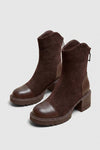 Women’s Winter Chunky Block Heel Suede Ankle Boots