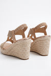 Women's Espadrille Wedge Sandals with Cross Straps