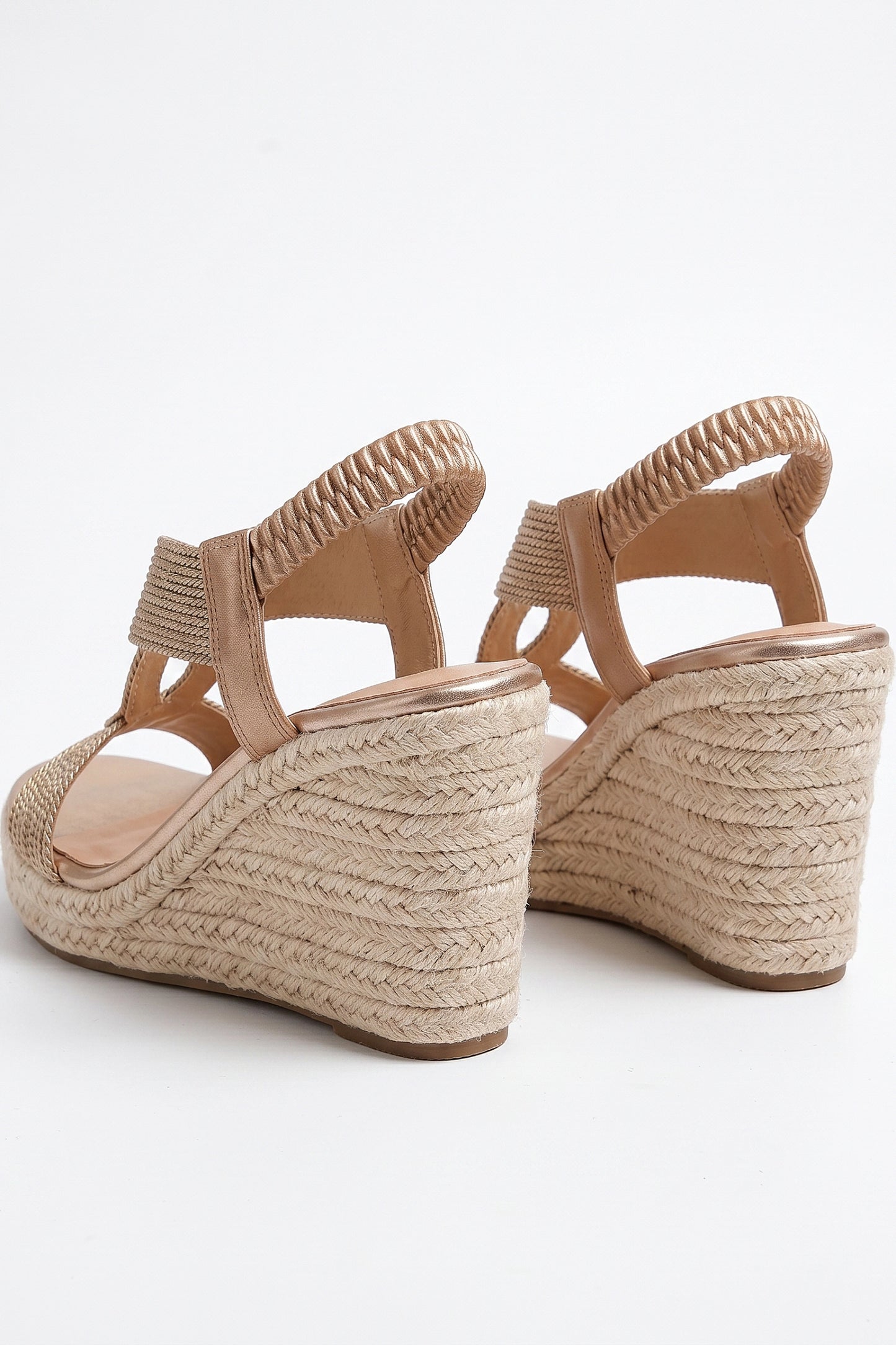 Women's Espadrille Wedge Sandals with Cross Straps