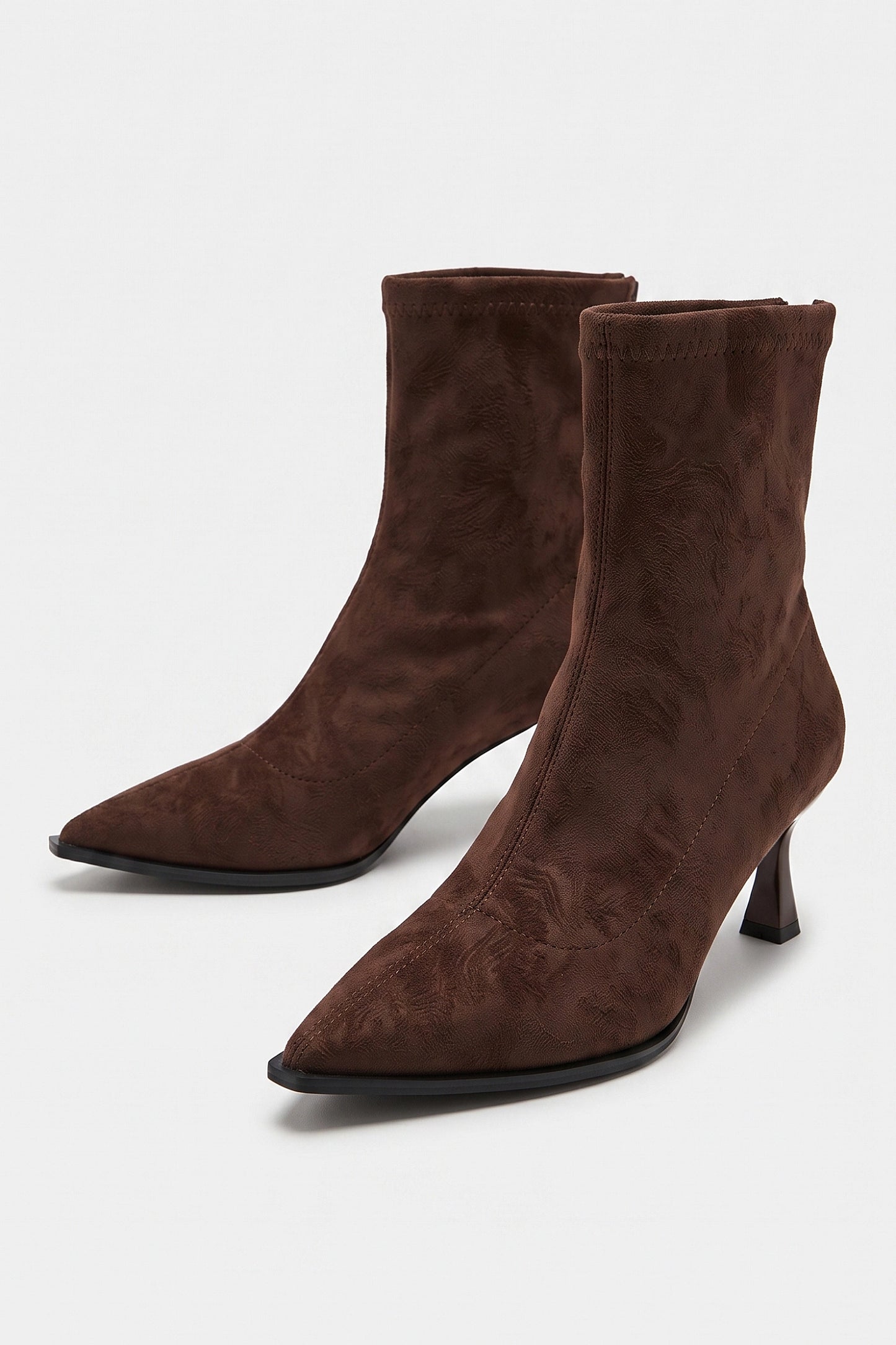 Women's Winter Easy Wear Pointed Toe Stiletto Suede Ankle Boots