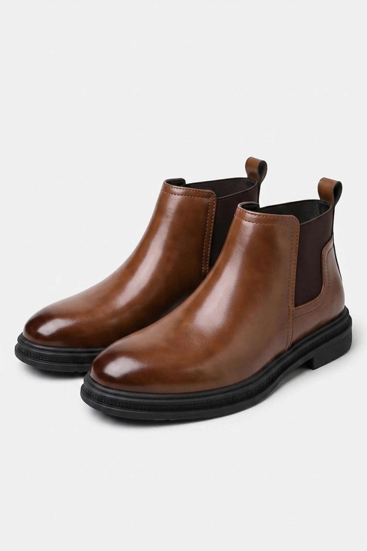 Men’s Easy On Leather Chelsea Boots Rounded Toe