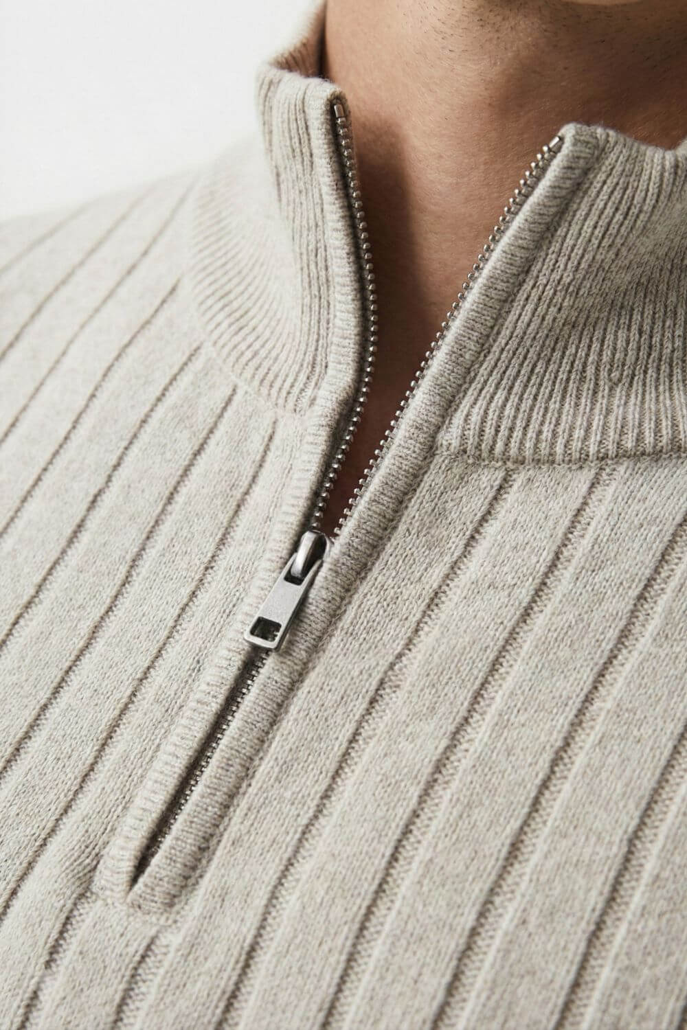 Caurelle | Men’s Ribbed Half-Zip Jumper