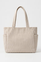 Women's Spacious Corduroy Tote Shoulder Bag