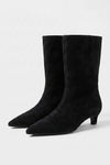 Women's Winter Pointed Toe Low Heel Suede Ankle Boots
