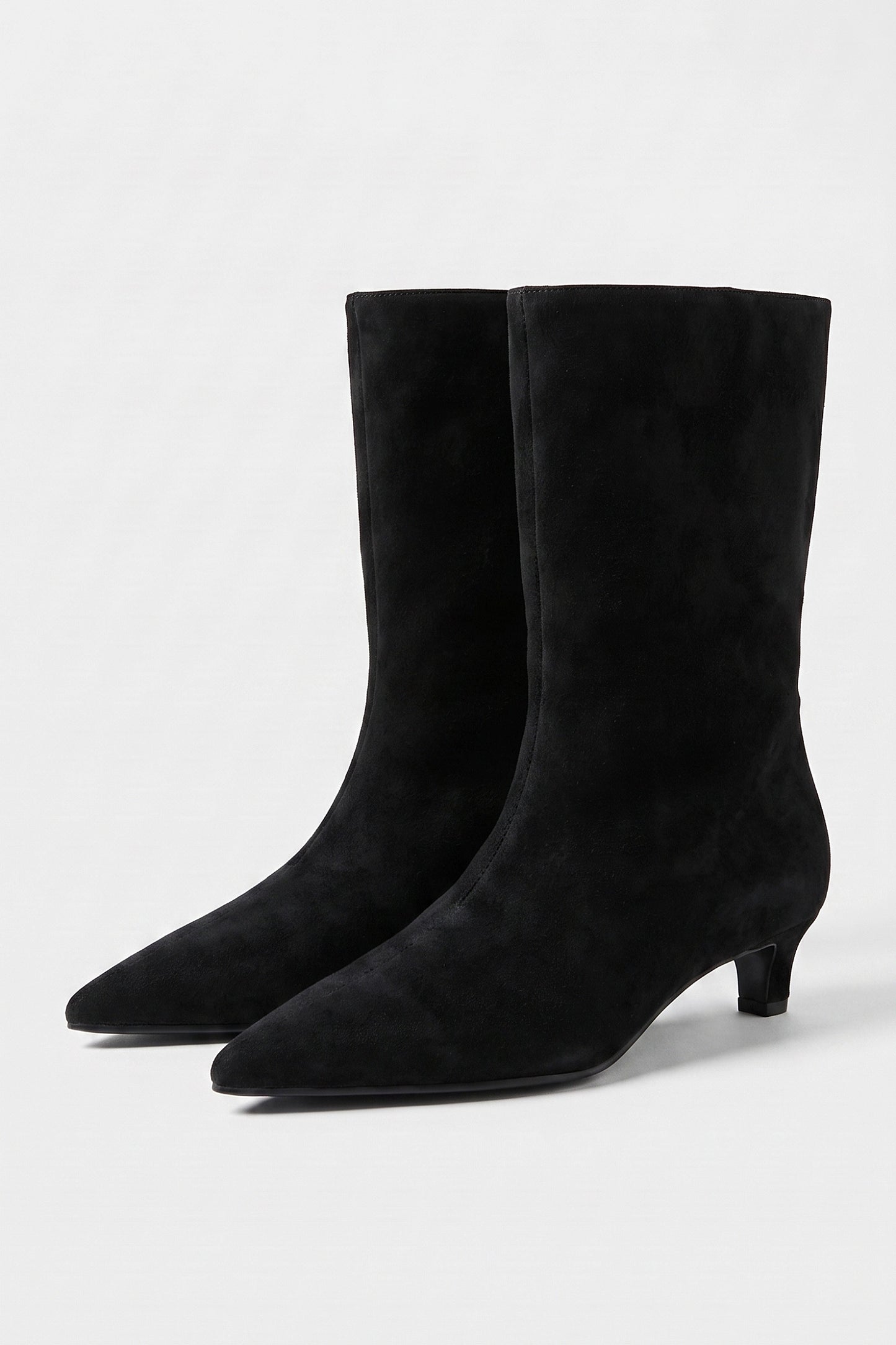 Women's Winter Pointed Toe Low Heel Suede Ankle Boots