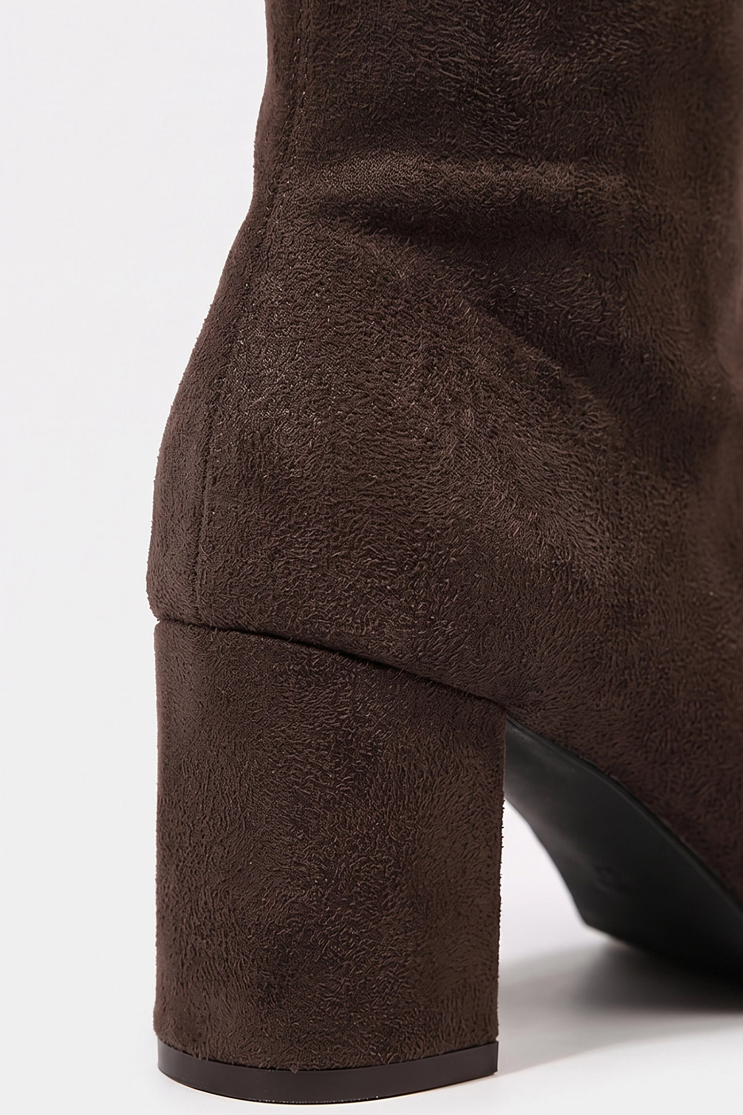 Women's Winter Block Heel Suede Knee High Boots