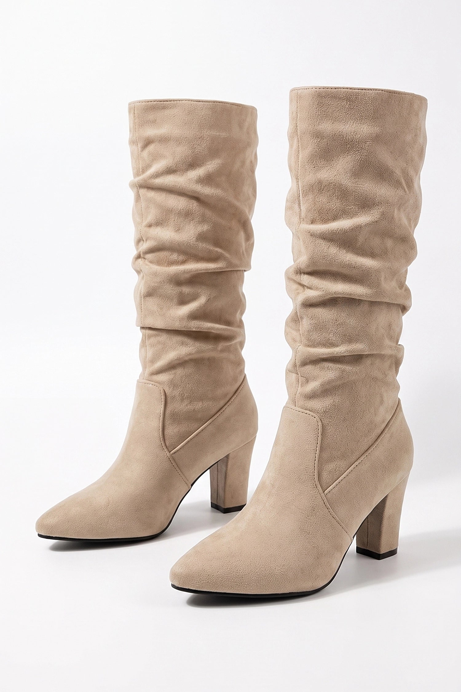 Women's Winter Stylish Suede Slouch Knee High Boots