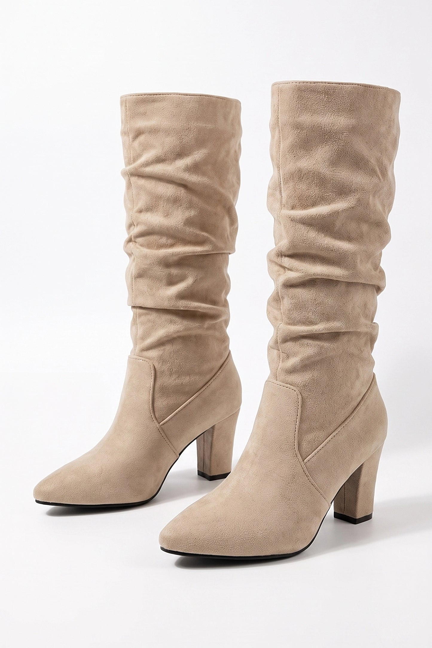 Women's Winter Stylish Suede Slouch Knee High Boots