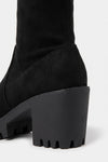 Women’s Winter Chunky Suede Knee High Boots with Drawstring