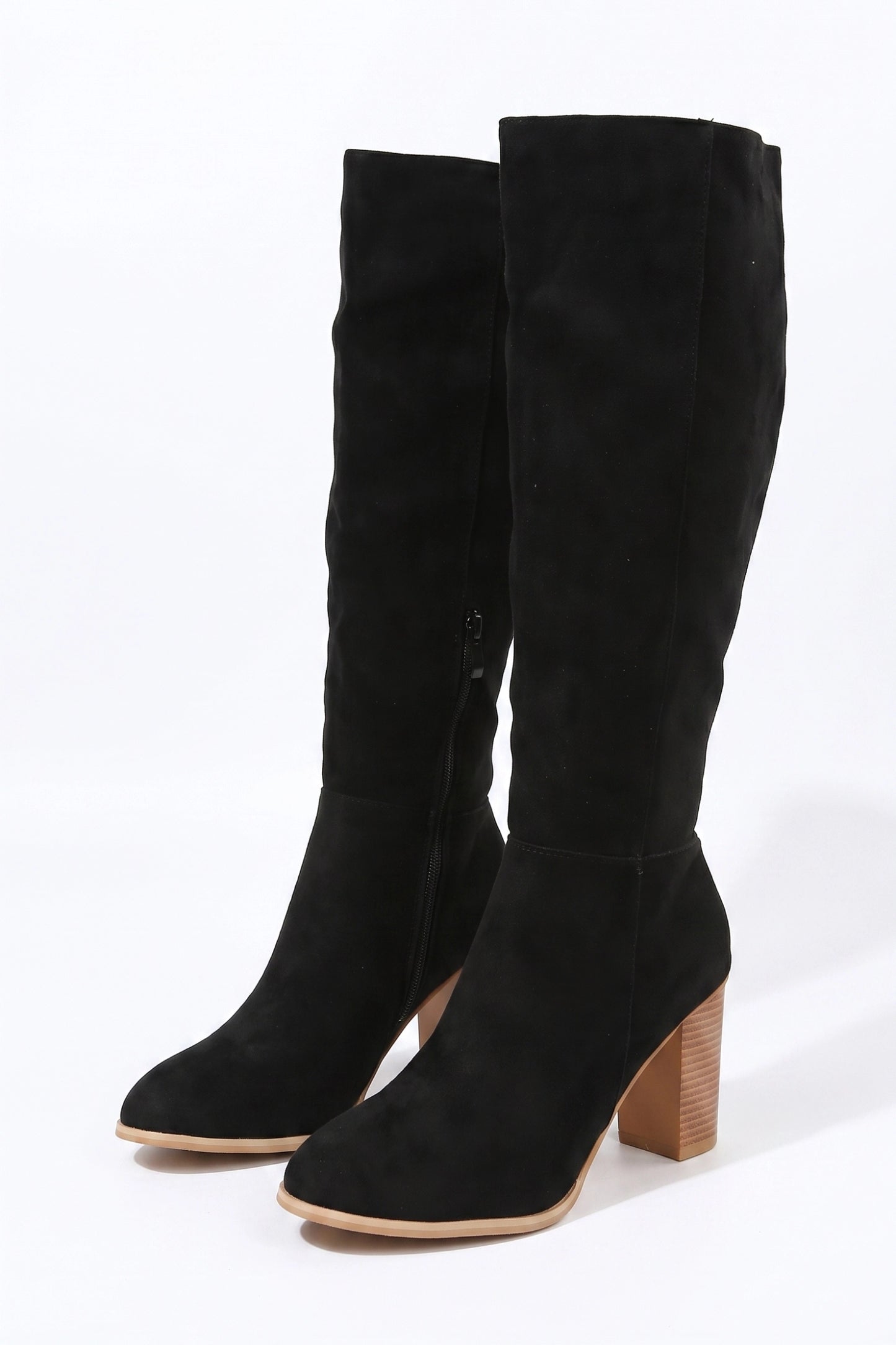 Women's Winter Comfortable Suede Knee High Boots with Side Zip