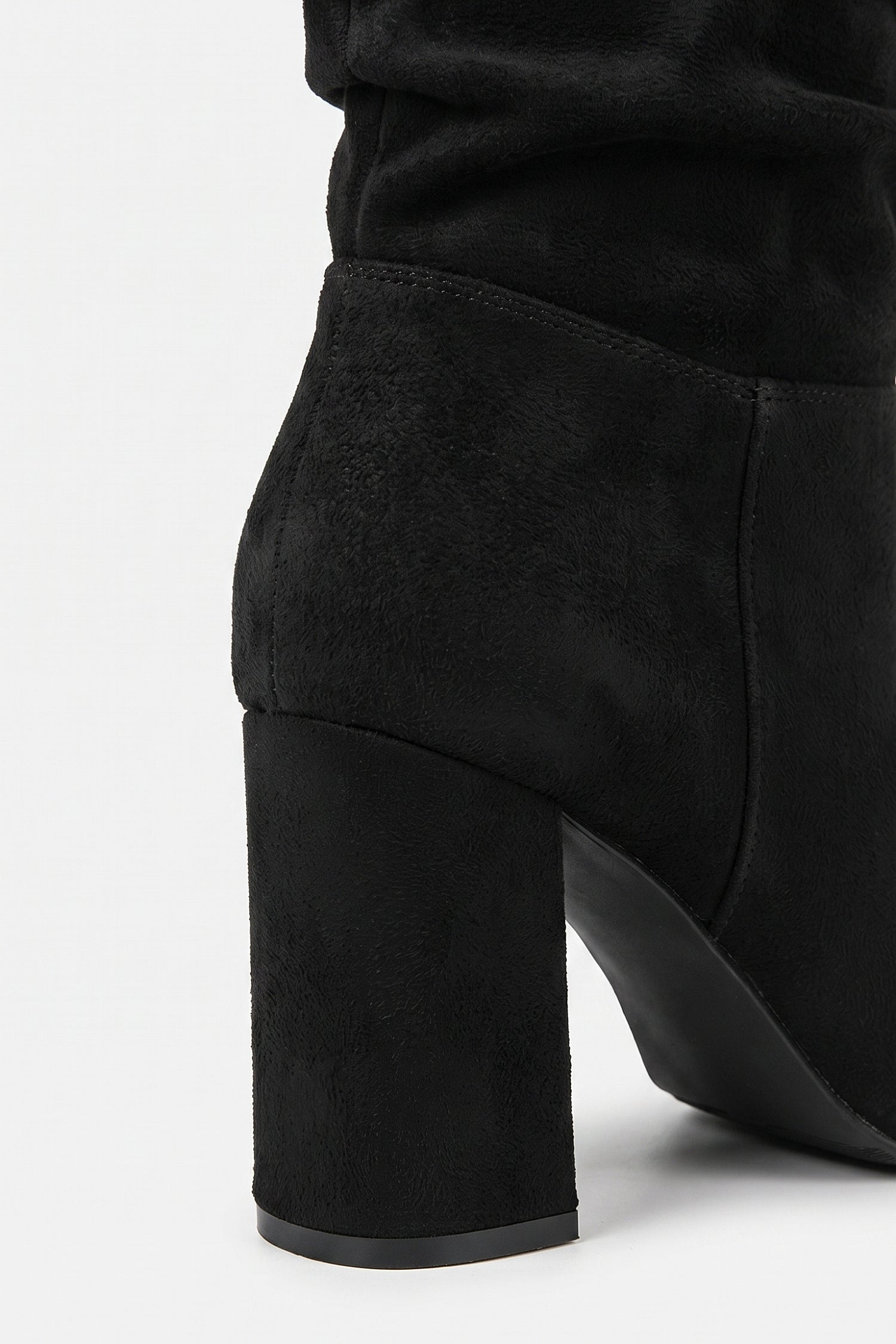 Women’s Winter Suede Slouch Block Heel Knee High Boots