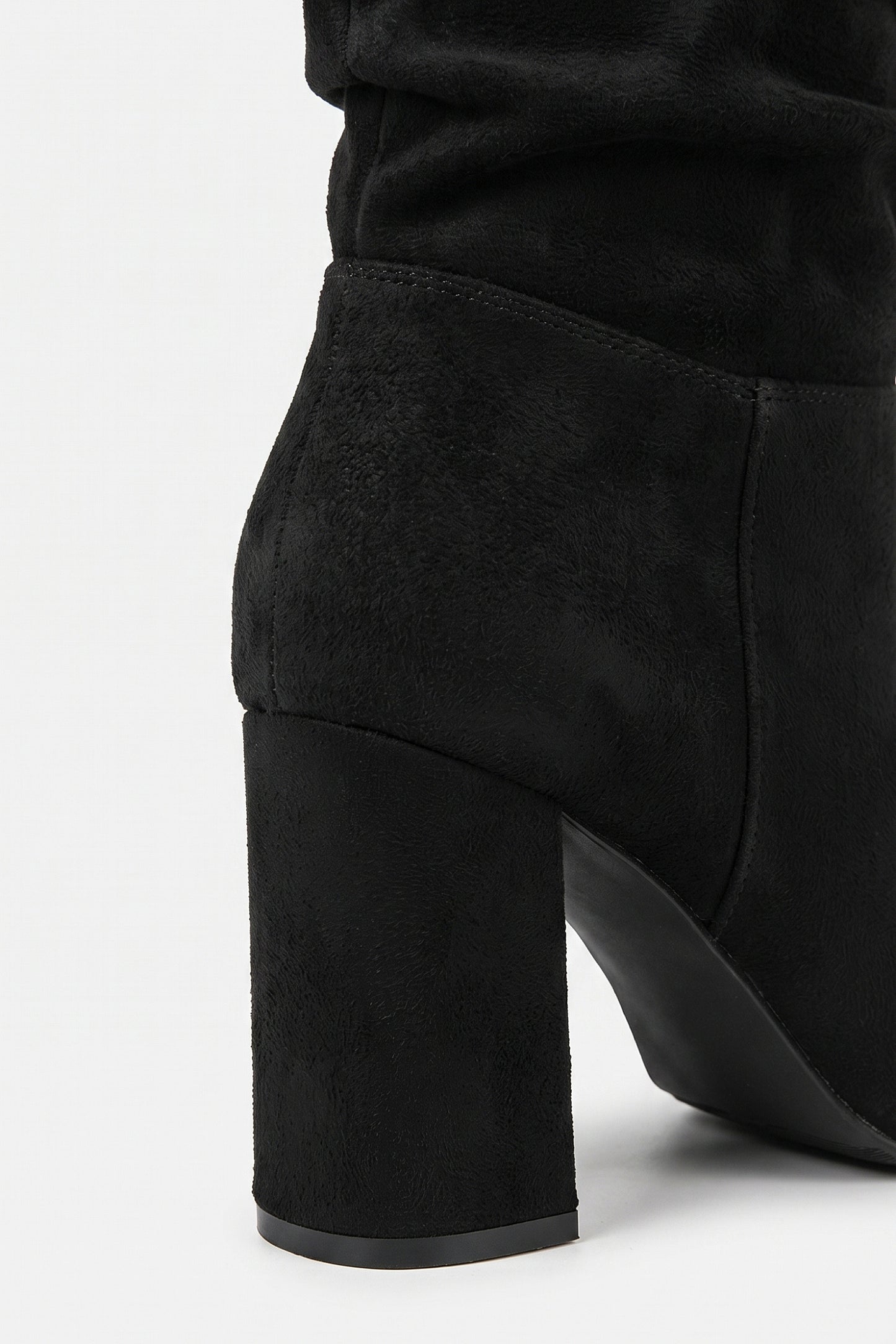 Women’s Winter Suede Slouch Block Heel Knee High Boots