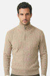 Caurelle | Men’s Cable Knitted Half Zip Jumper