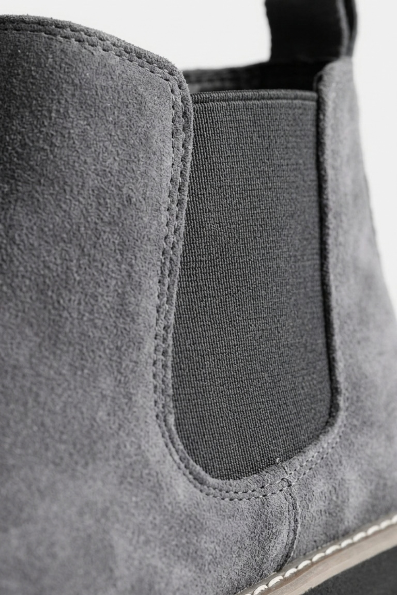 Men's Comfortable Suede Chelsea Ankle Boots with Low Heel