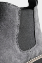 Men's Comfortable Suede Chelsea Ankle Boots with Low Heel