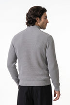 Men’s Winter Warm Ribbed Knit Cardigan Full Zip