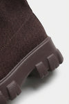 Women's Winter Easy Wear Sock Ankle Boots with Chunky Platform Sole