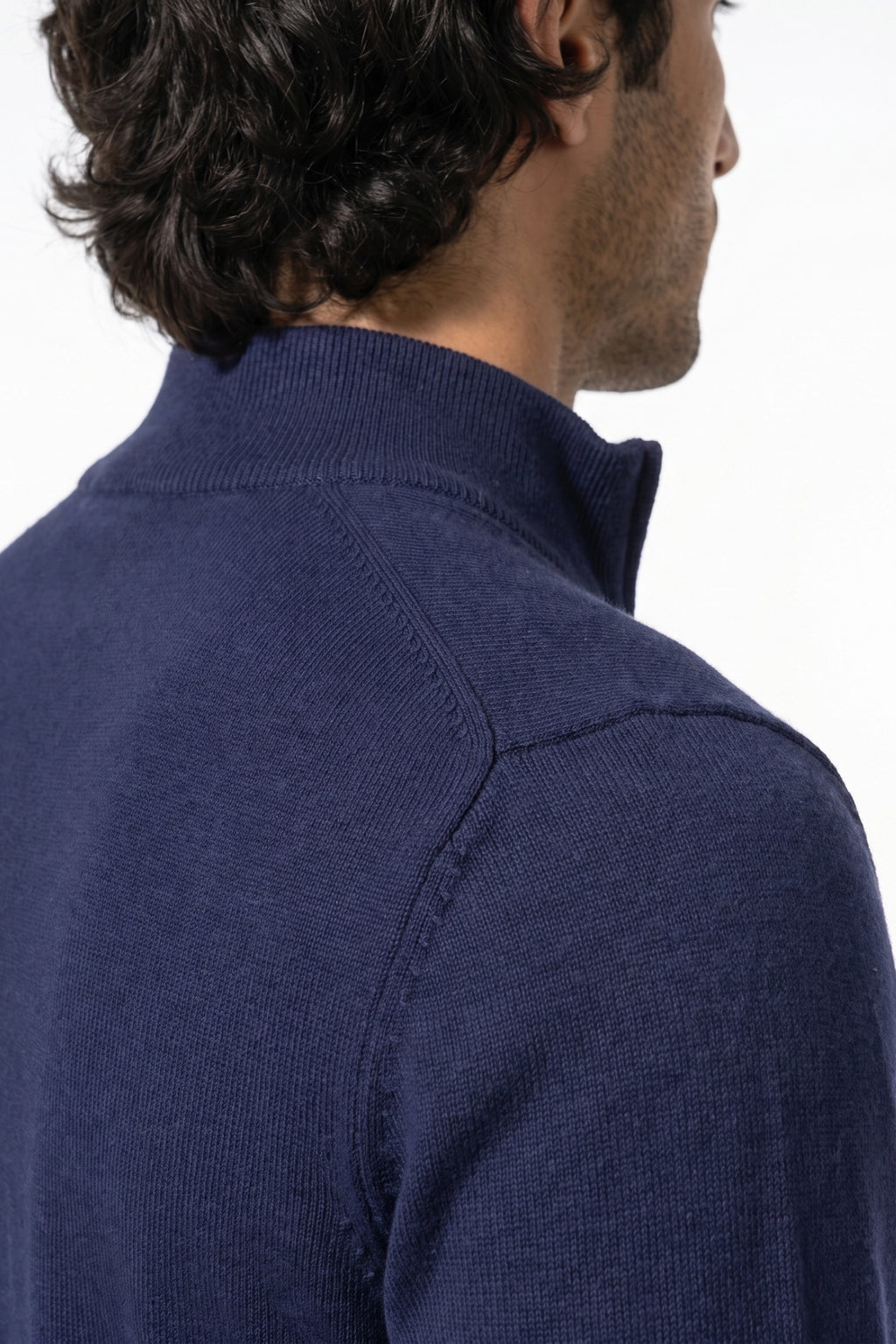 Men's Winter Comfortable Fine Knit Quarter Zip Jumper