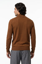 Men's Winter Comfortable Fine Knit Quarter Zip Jumper