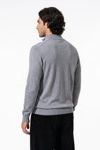 Men's Winter Comfortable Fine Knit Quarter Zip Jumper