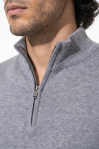 Men's Winter Comfortable Fine Knit Quarter Zip Jumper