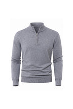 Men's Winter Comfortable Fine Knit Quarter Zip Jumper
