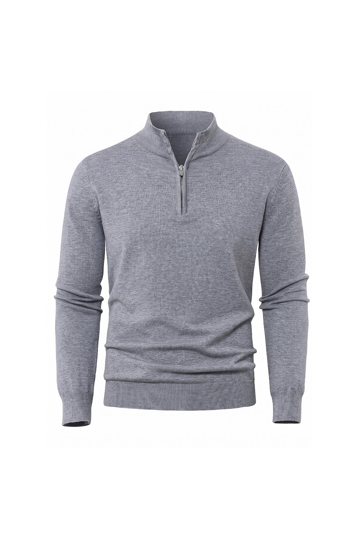 Men's Winter Comfortable Fine Knit Quarter Zip Jumper