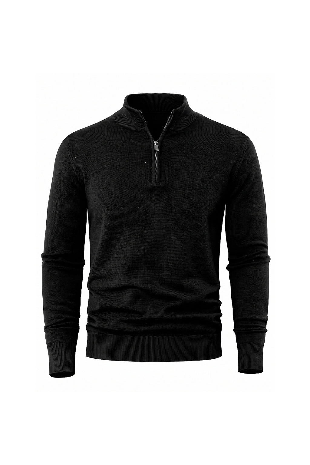 Men's Winter Comfortable Fine Knit Quarter Zip Jumper