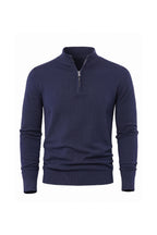 Men's Winter Comfortable Fine Knit Quarter Zip Jumper