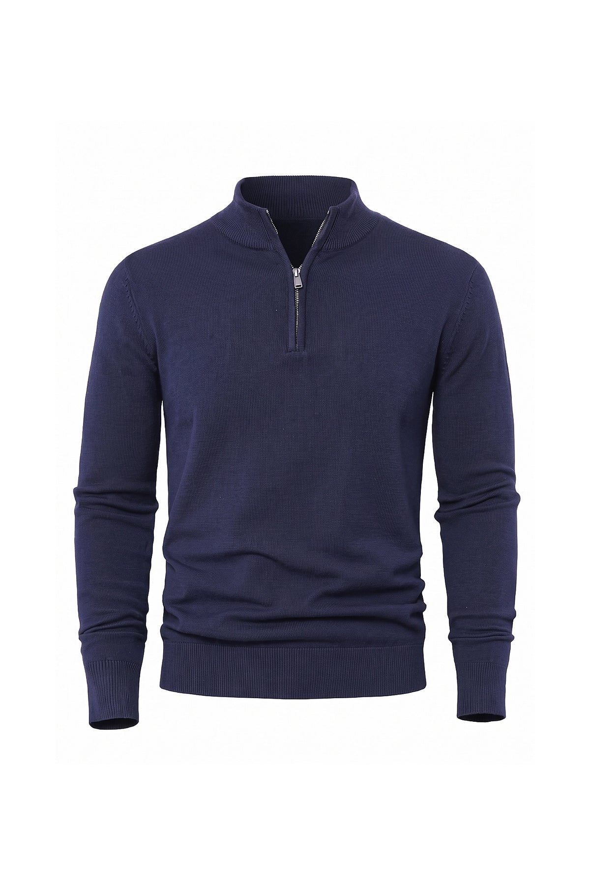 Men's Winter Comfortable Fine Knit Quarter Zip Jumper
