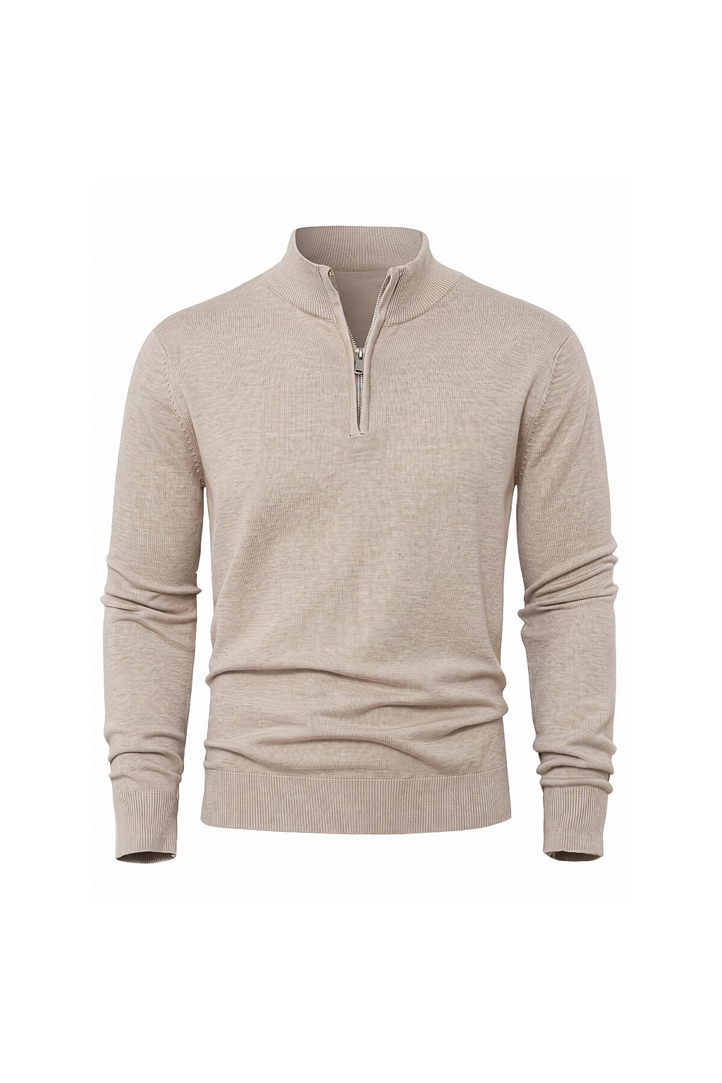 Men's Winter Comfortable Fine Knit Quarter Zip Jumper