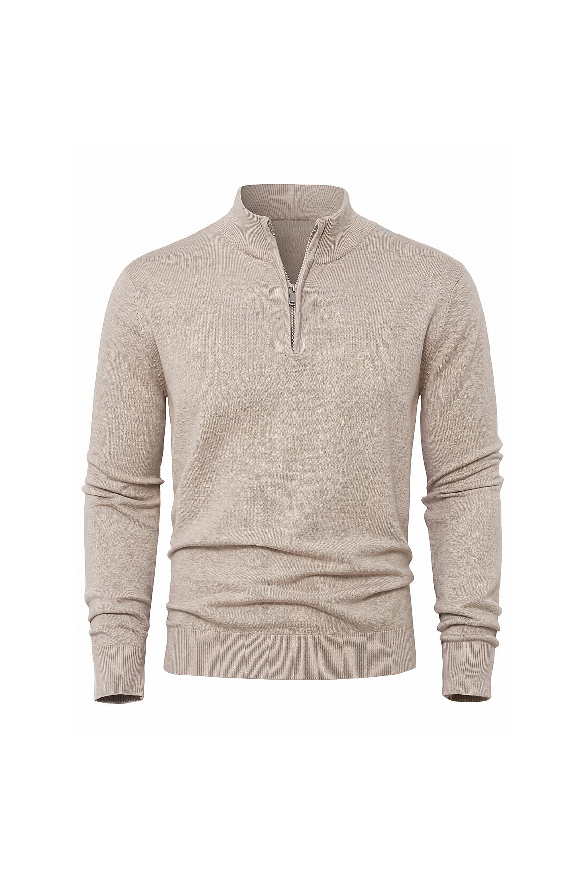 Men's Winter Comfortable Fine Knit Quarter Zip Jumper