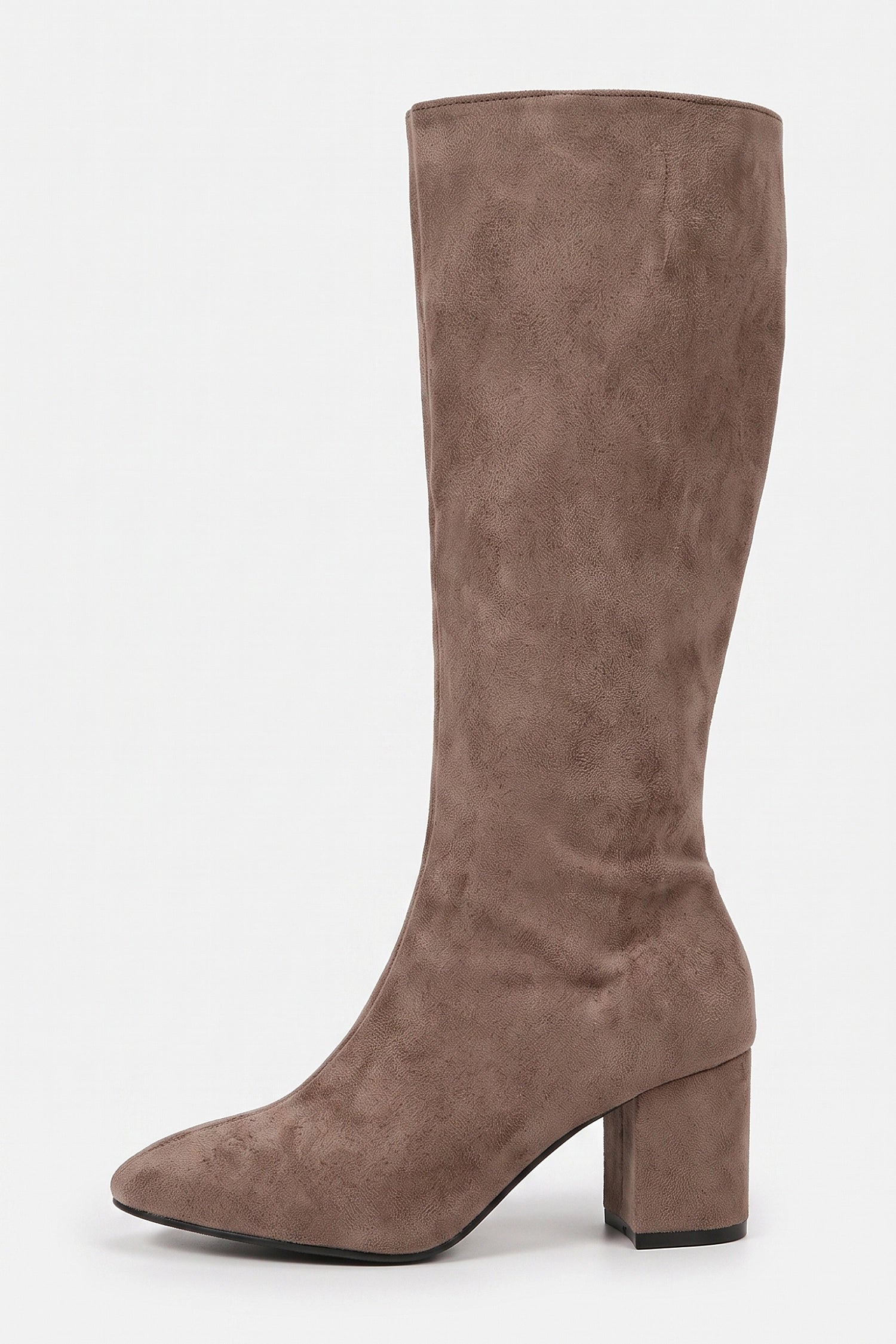 Women's Winter Block Heel Suede Knee High Boots
