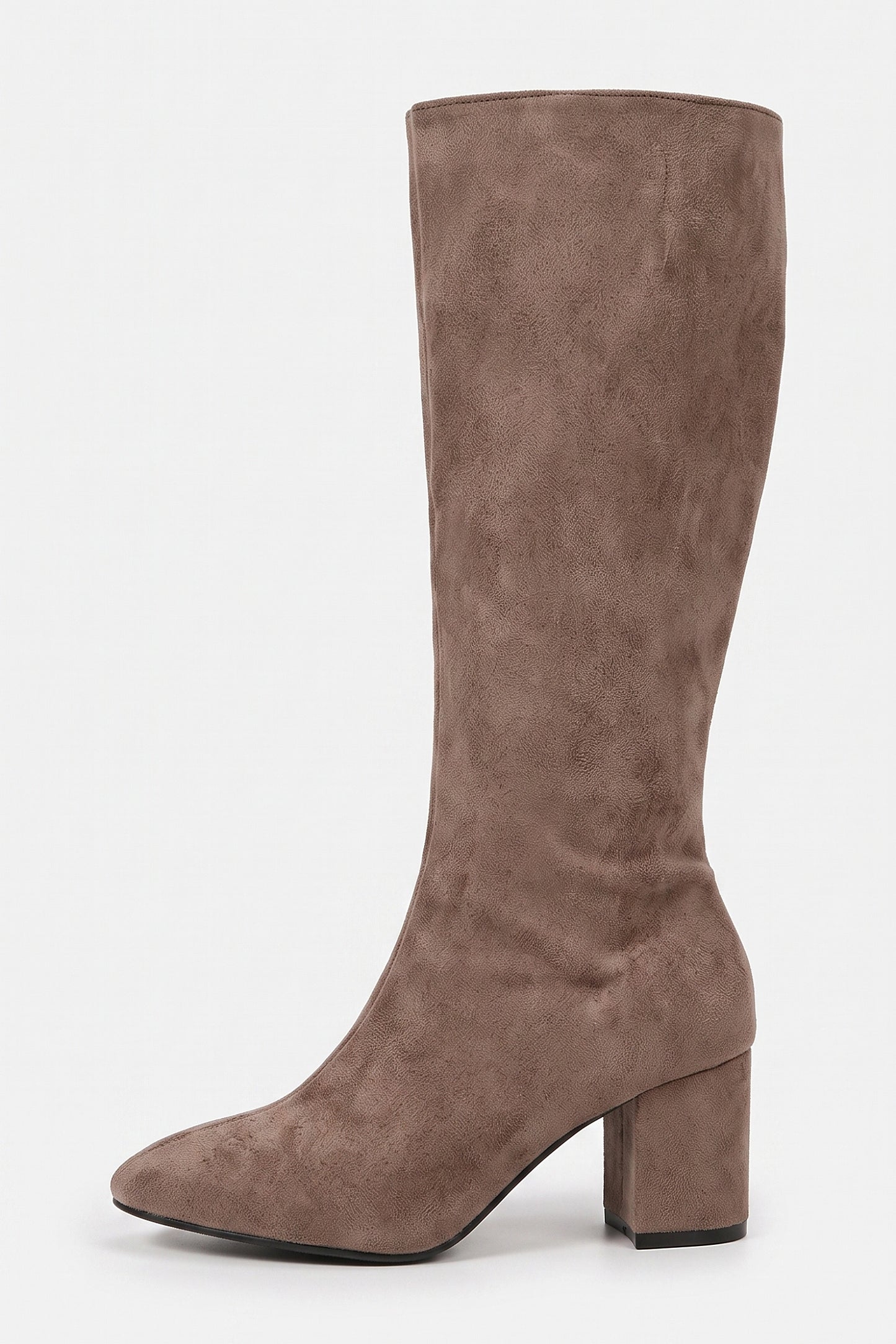 Women's Winter Block Heel Suede Knee High Boots