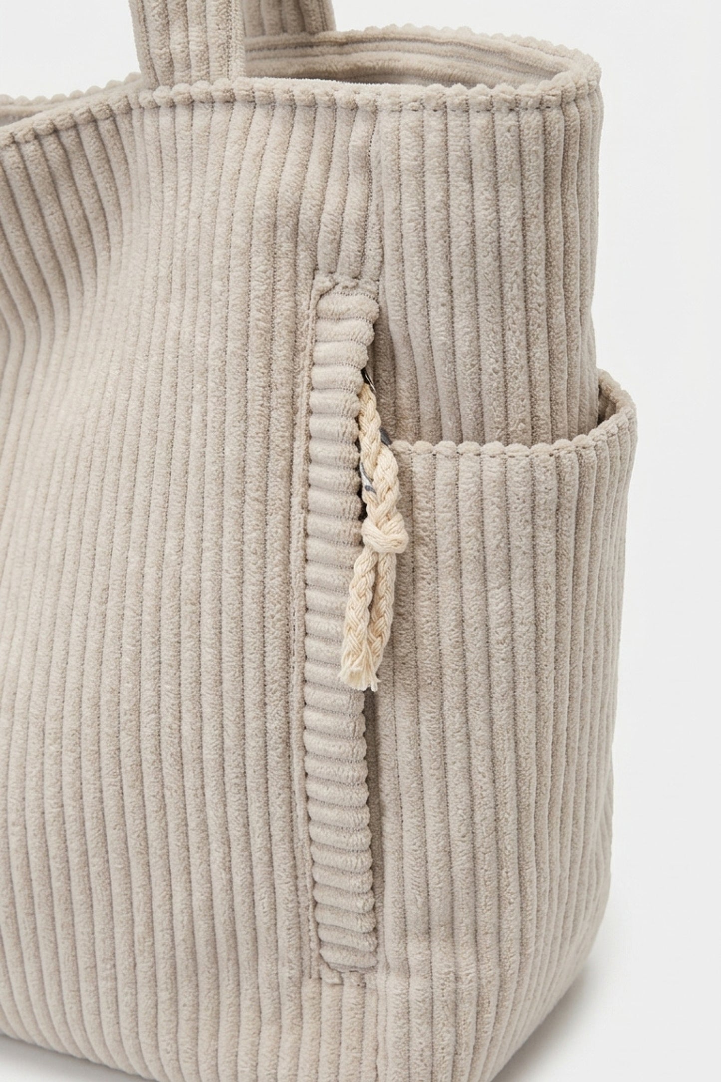 Women's Spacious Corduroy Tote Shoulder Bag