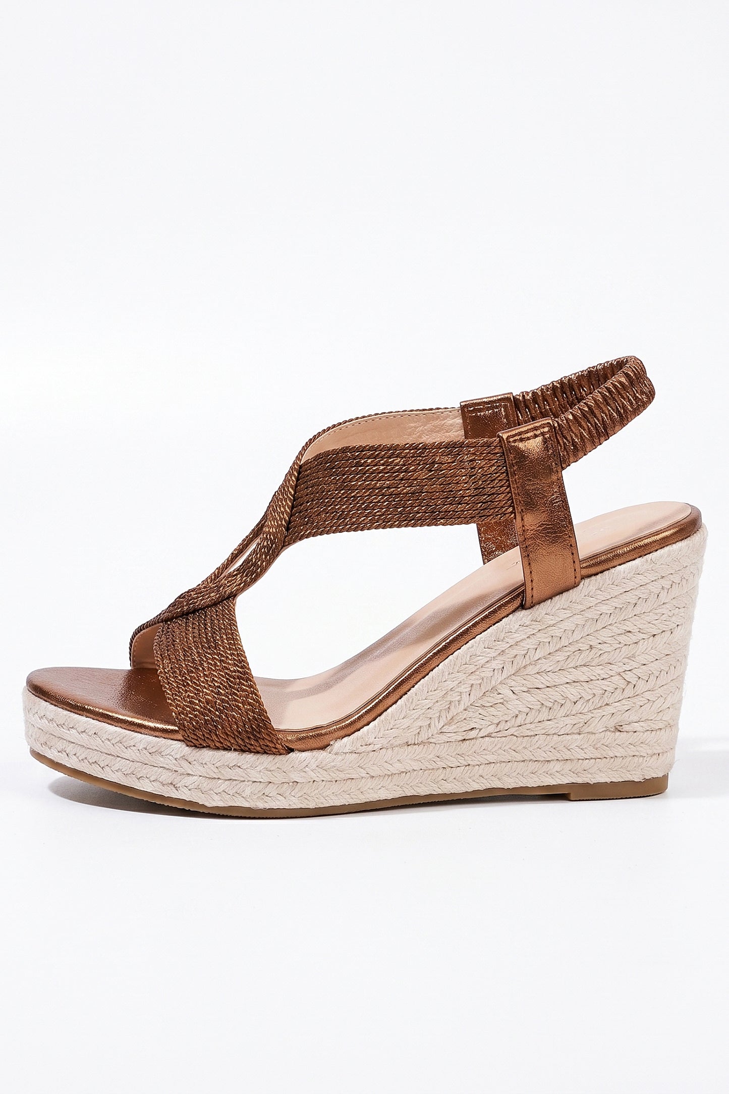 Women's Espadrille Wedge Sandals with Cross Straps