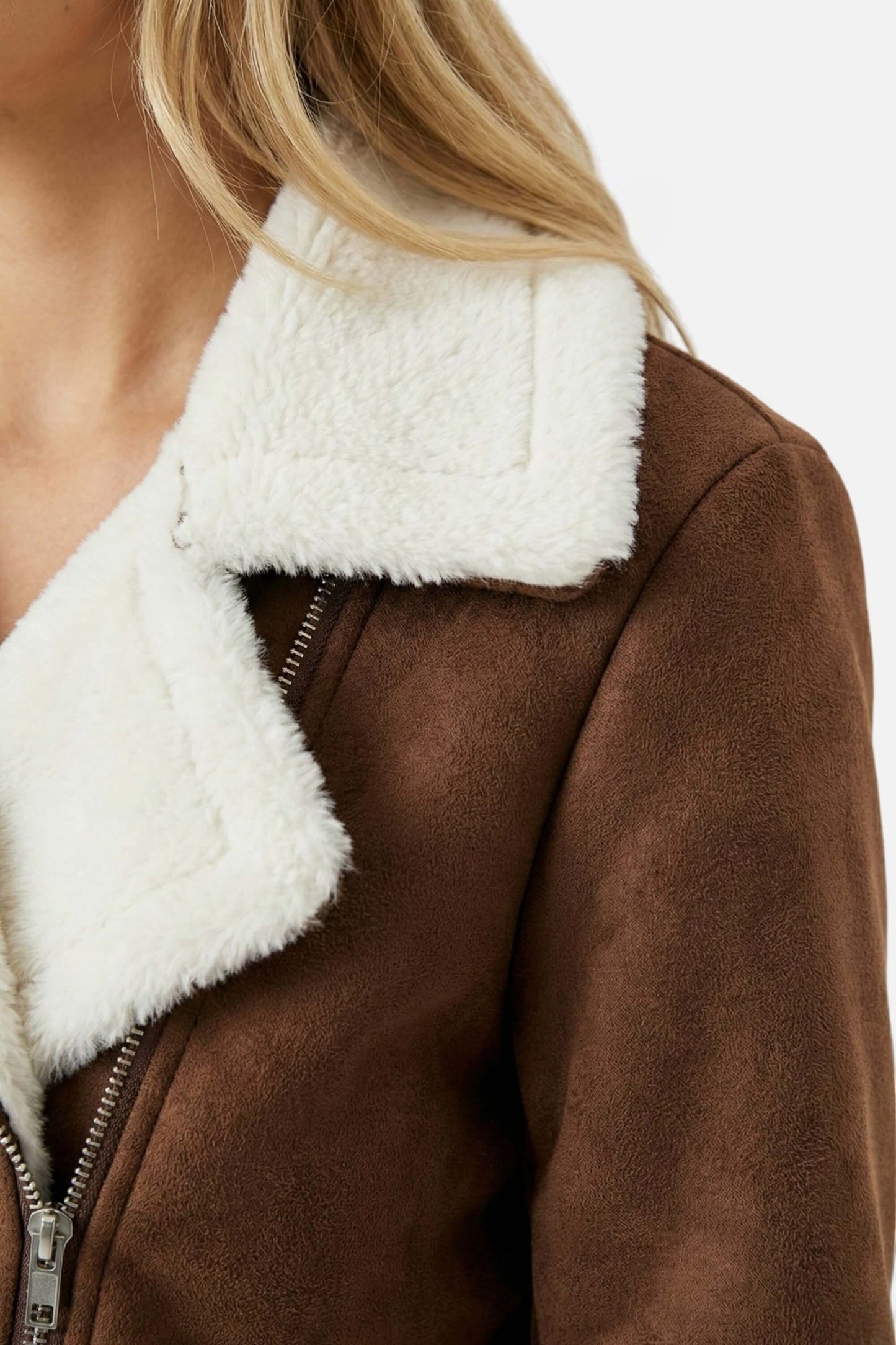 Caurelle | Women’s Faux Fur Suede Teddy Jacket