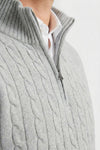 Caurelle | Men’s Cable Knitted Half Zip Jumper