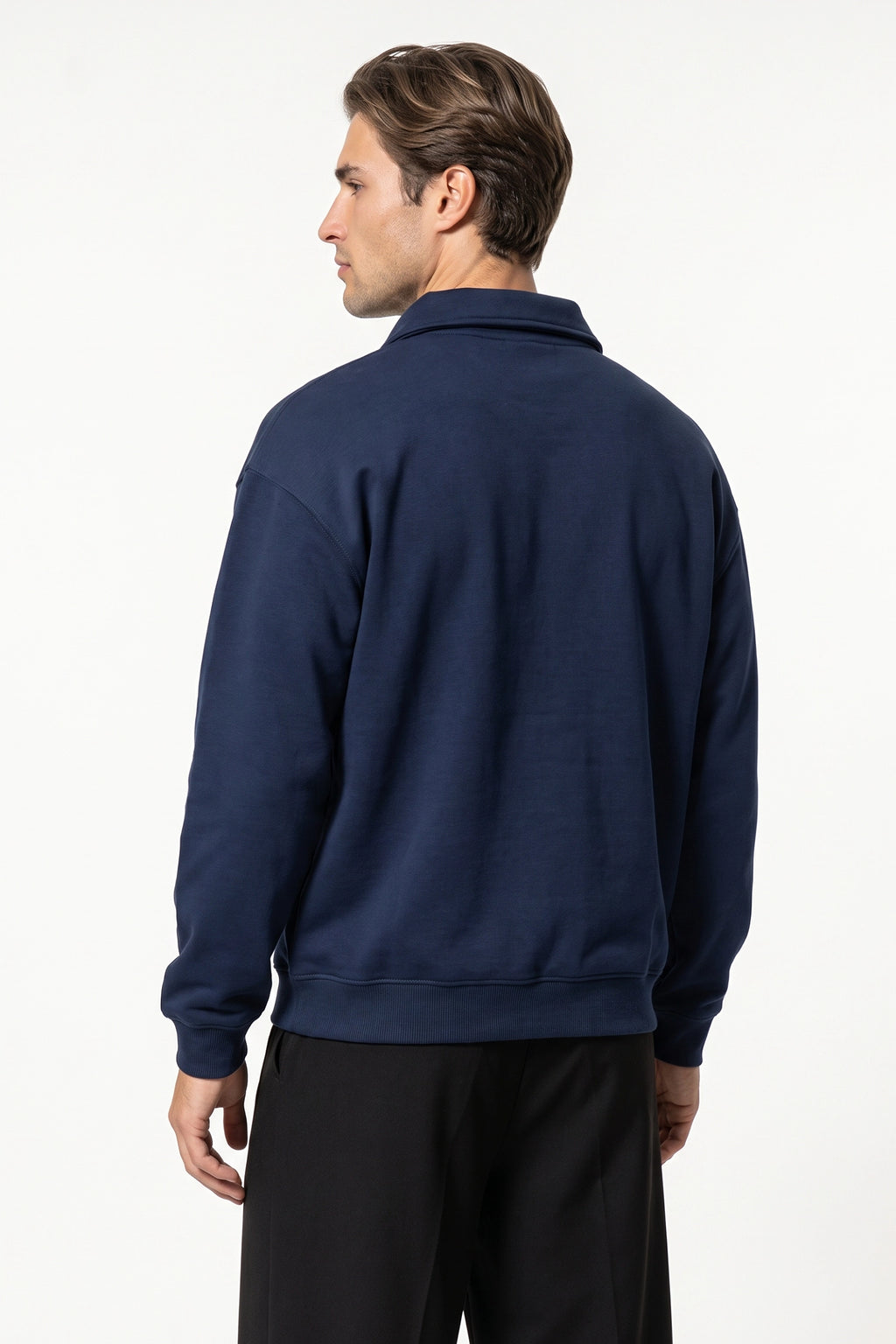 Men's Winter Comfortable Quarter Zip Jumper Relaxed Fit