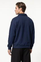 Men's Winter Comfortable Quarter Zip Jumper Relaxed Fit