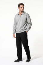 Men's Winter Comfortable Quarter Zip Jumper Relaxed Fit