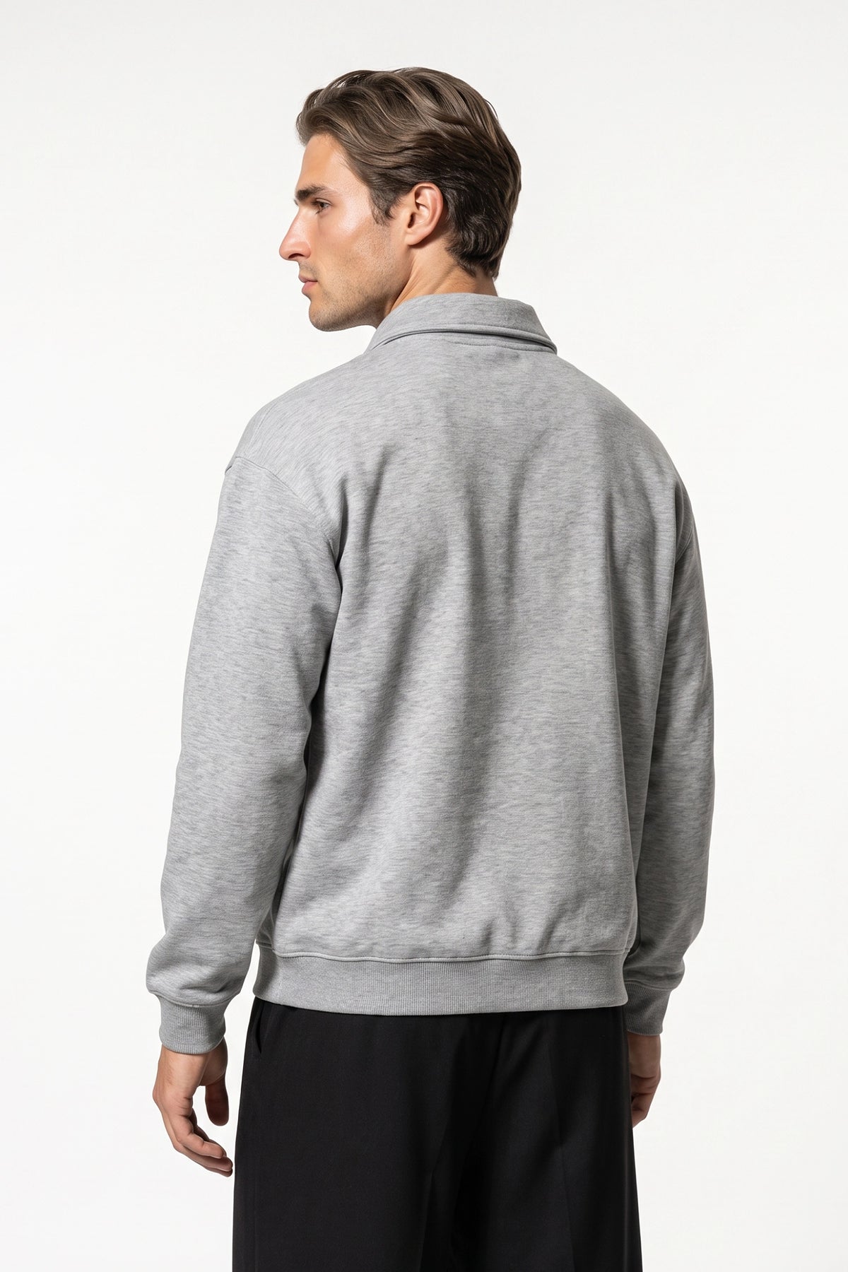 Men's Winter Comfortable Quarter Zip Jumper Relaxed Fit